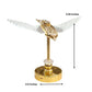 Luxury Gold Bird Night Lamp, Golden Fancy Table Electric Lamp, Crystal Hummingbird Lamp