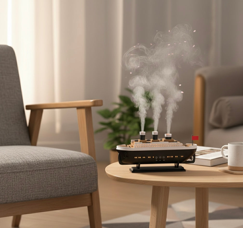 Luxury Cruise Humidifier, Titanic Ship Night Aroma Humidifier, Portable Aroma Oil Diffuser, Home Office Car Air Purifier