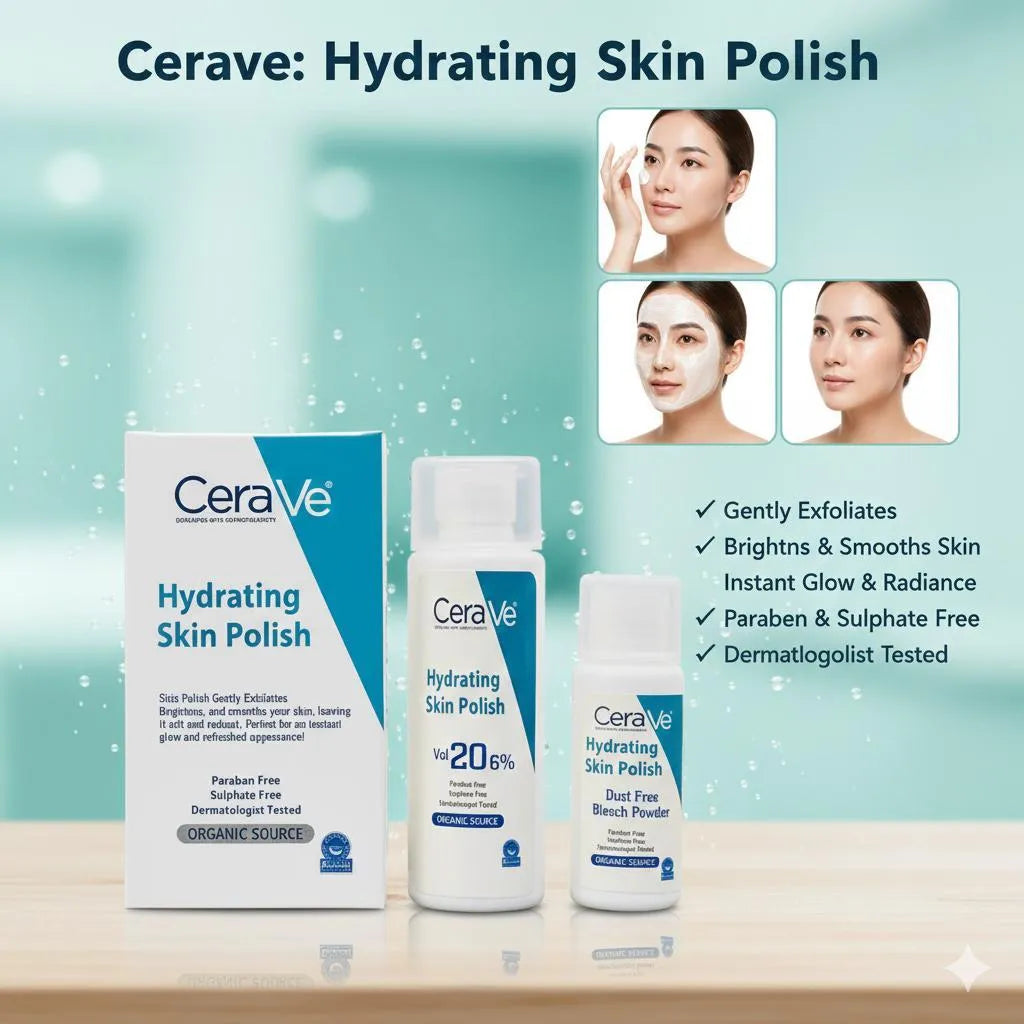 CeraVe Hydrating Skin Polish, Gentle Exfoliator with Hyaluronic Acid & Ceramides, for Daily Skincare