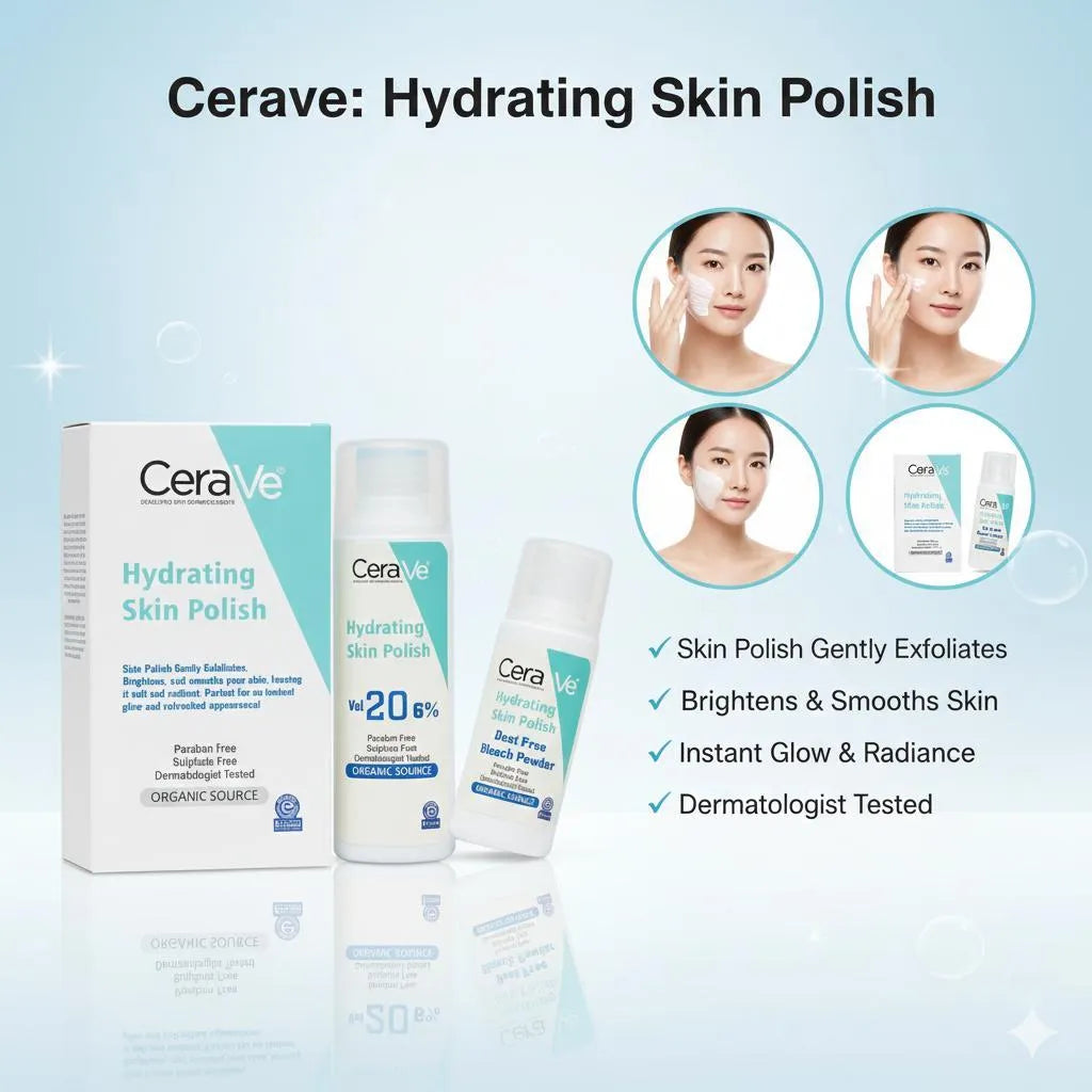 CeraVe Hydrating Skin Polish, Gentle Exfoliator with Hyaluronic Acid & Ceramides, for Daily Skincare