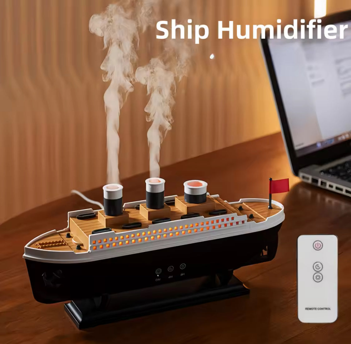Luxury Cruise Humidifier, Titanic Ship Night Aroma Humidifier, Portable Aroma Oil Diffuser, Home Office Car Air Purifier