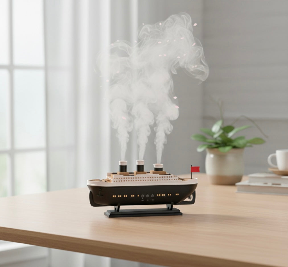 Luxury Cruise Humidifier, Titanic Ship Night Aroma Humidifier, Portable Aroma Oil Diffuser, Home Office Car Air Purifier