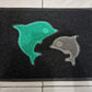 Dolphin And Footprint Doormats, Cute Waterproof Doormats, Marine Steps Doormats