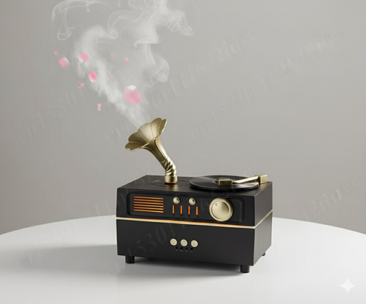 Vintage Gramophone Bluetooth Speaker With Humidifier, Retro Gramophone Air Humidifier, Aroma Humidifier, Home Office  Air Purifier