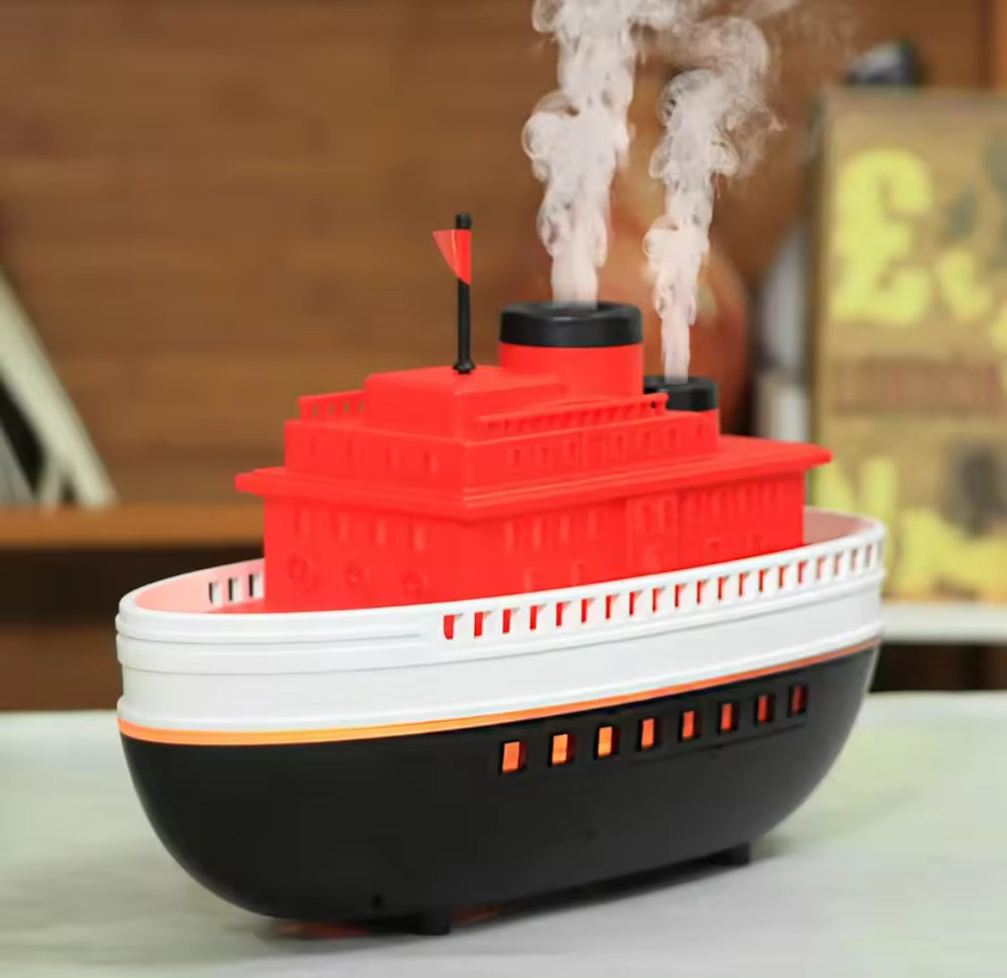 Double Spray Cruise Ship Humidifier, Aroma Diffuser, Quiet Ultrasonic Air Humidifier