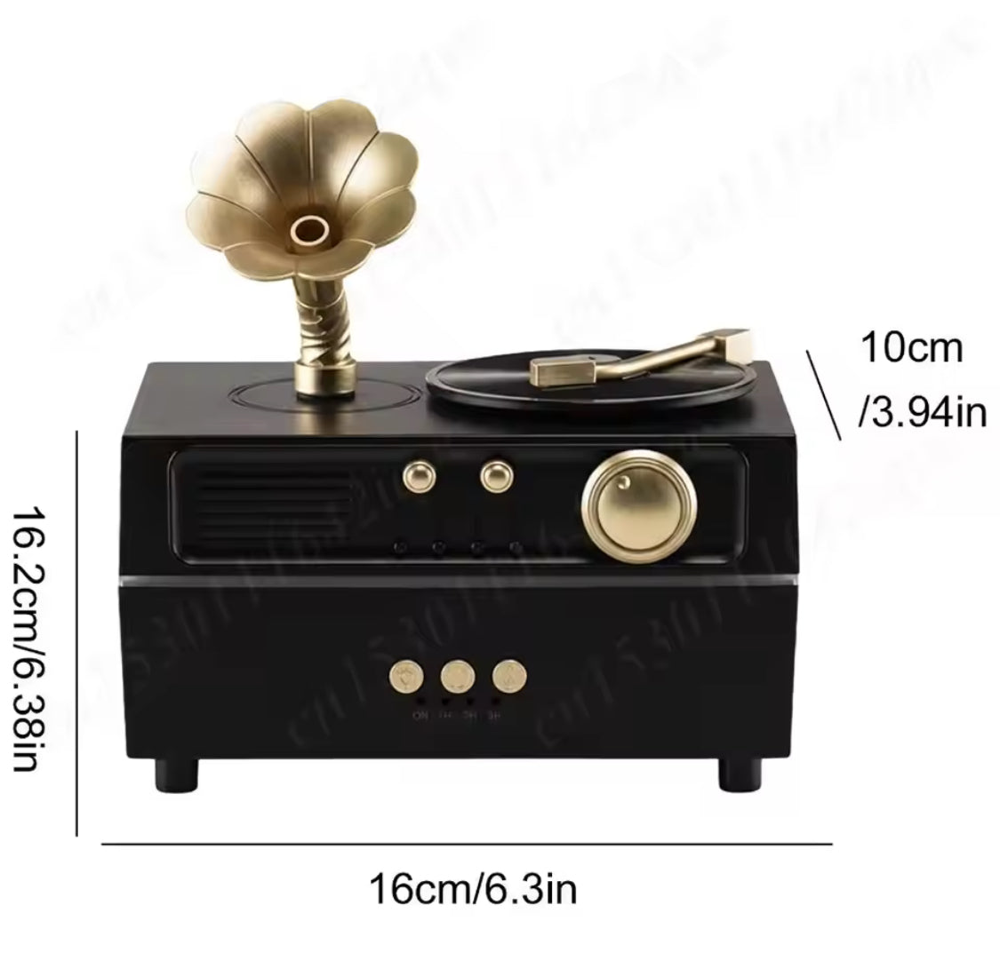 Vintage Gramophone Bluetooth Speaker With Humidifier, Retro Gramophone Air Humidifier, Aroma Humidifier, Home Office  Air Purifier