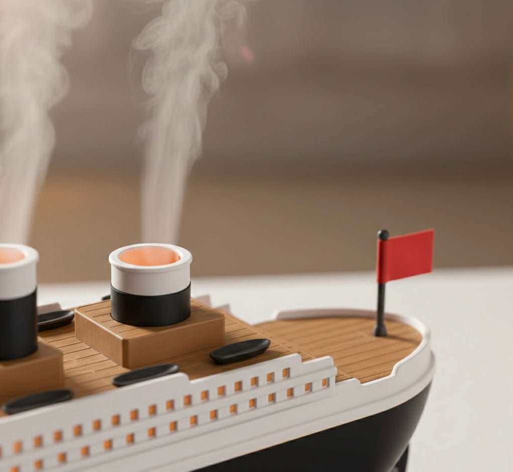 Luxury Cruise Humidifier, Titanic Ship Night Aroma Humidifier, Portable Aroma Oil Diffuser, Home Office Car Air Purifier